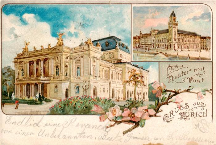 13879131 Zuerich ZH Theater mit Post Zuerich ZH