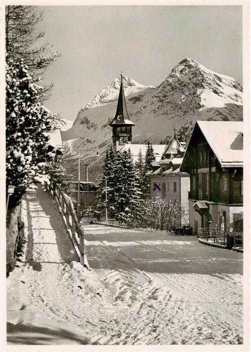 13883731 Arosa GR Église du village avec Furkahoerner Arosa GR