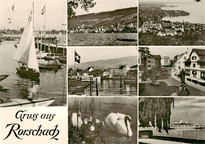 13884178 Rorschach Lac de Constance SG Boat Harbour panorama zones locales Schwaene ferry