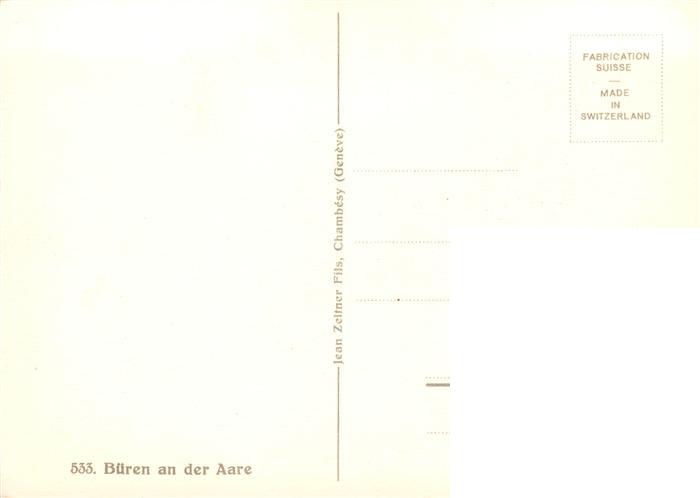 13887159 Bueren Aare Motif local sur l'Aare Carte d'artiste Bueren Aare