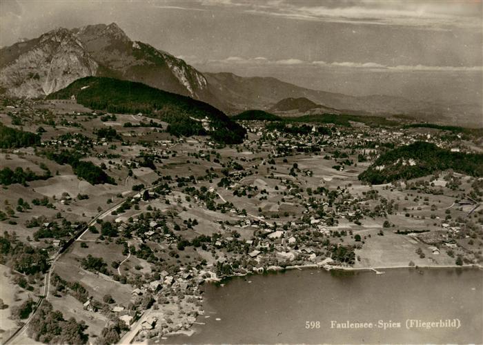 13887170 Faulensee Bad Thunersee BE Photo aérienne avec Spiez