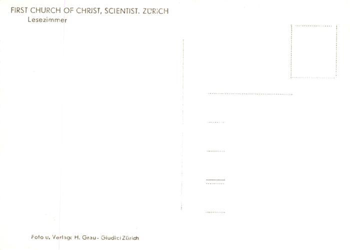 13888792 Zuerich  ZH First Church of Christ Scientist Lesezimmer