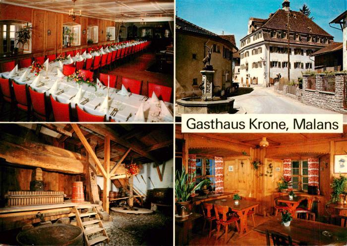 13889439 Malans GR Gasthaus Krone Festtafel Gastraeume Brunnen