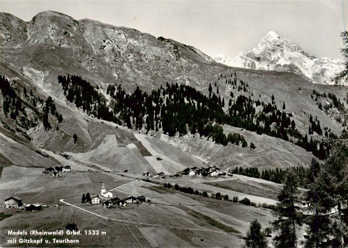 13889448 Medels Rheinwald GR mit Gitzikopf und Teurihorn