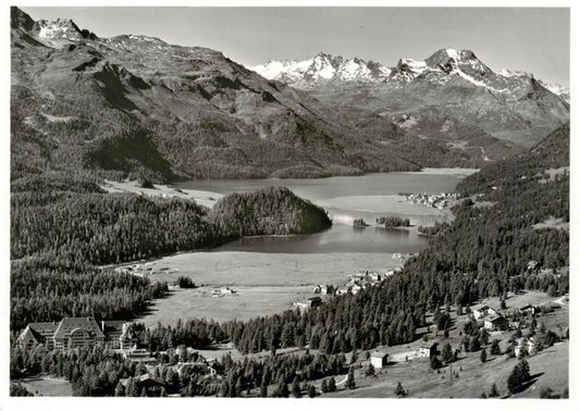 13890021 Campfer St Moritz GR und Silvaplana mit Silvaplanersee und Piz La Margn