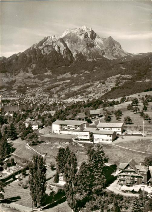 13894036 Kastanienbaum LZ Kurheim St Chrischona mit Pilatus Fliegeraufnahme