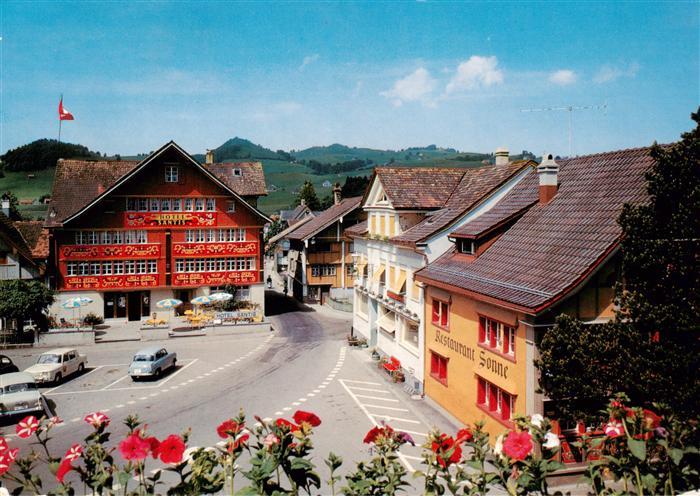 13895969 Appenzell IR Ortspartie Hotel Saentis Restaurant Sonne Appenzell IR