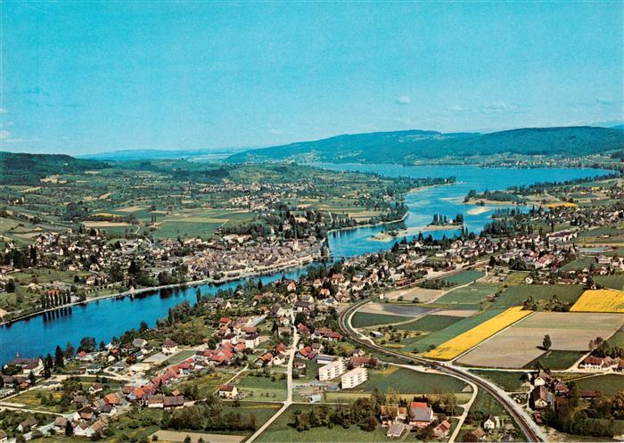 13896612 Wagenhausen TG Panorama mit Blick auf Stein am Rhein und Untersee Wagen