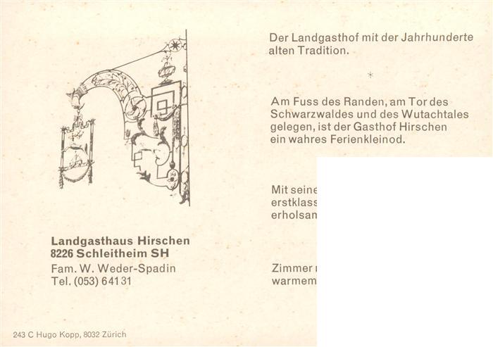 13896902 Schleitheim SH Landgasthaus Hirschen Gastraeume