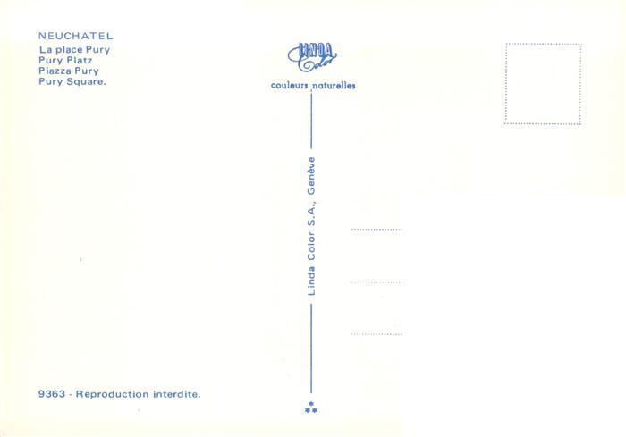 13900009 Neuchâtel NE La place Pury Neuchâtel NE