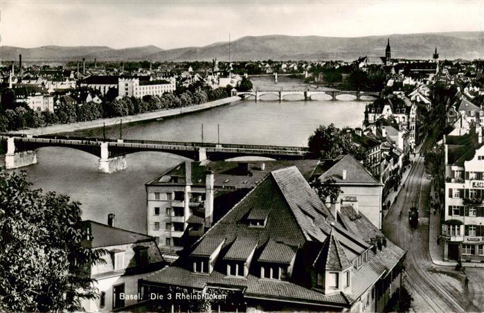 13900753 Bâle BS Les trois ponts sur le Rhin Bâle BS