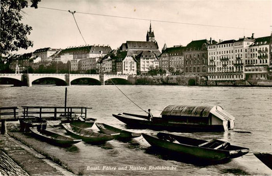 13900754 Ferry Bâle BS et Mittlere Rheinbruecke Bâle BS