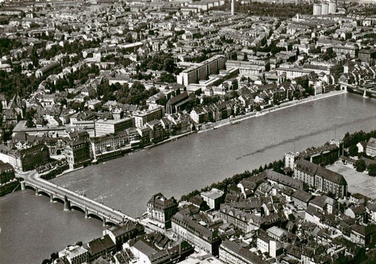 13901381 Bâle BS Mittlere Rheinbruecke et Buergerspital Aviator Recording Bâle