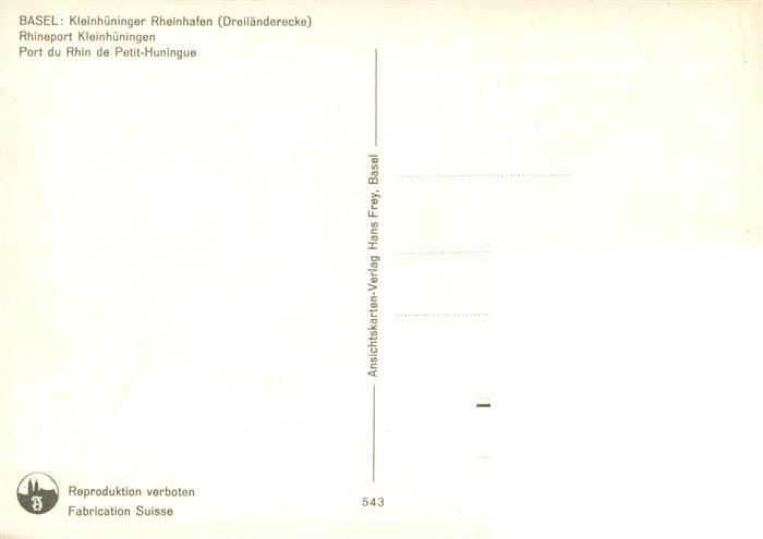 13901389 Basel BS Kleinhueninger Rheinhafen Dreilaenderecke Basel BS