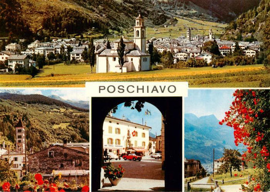 13901629 Poschiavo GR Panorama Kirche Torbogen