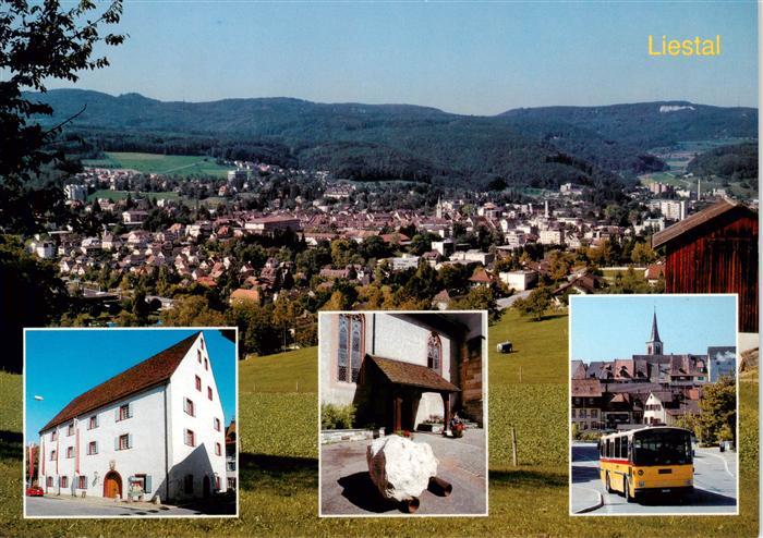 13901851 Liestal BL Panorama Rathaus Kirche Bus