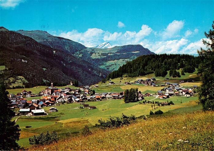 13901471 Lantsch Lenz GR Panorama Blick gegen Mutten und Piz Beverin