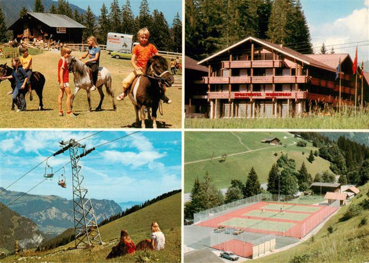 13901478 Diemtigtal BE Sporthotel Sportbahnen Wiriehorn Tennisplaetze Ponyreiten