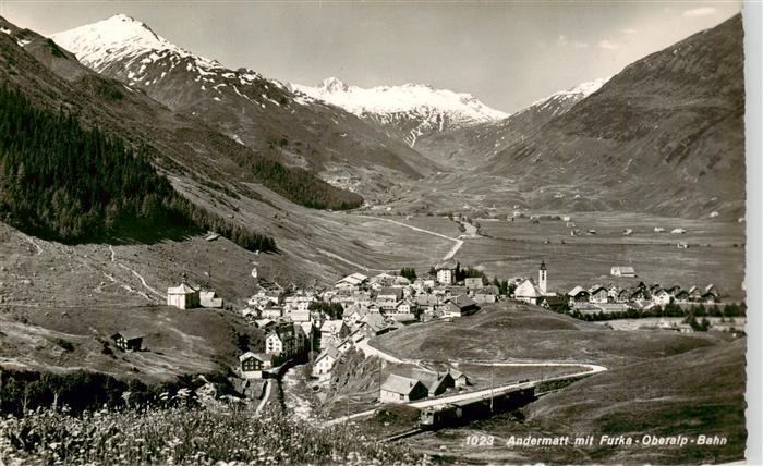 13913736 Andermatt_UR mit Furka Oberalp Bahn