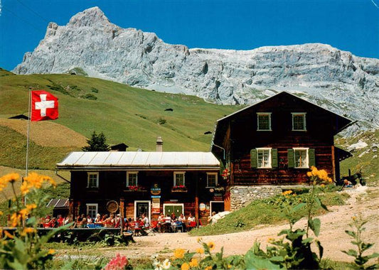 13918274 Partnun_St_Antoenien_GR Burghaus Pension Alpenroesli mit Sulzfluh