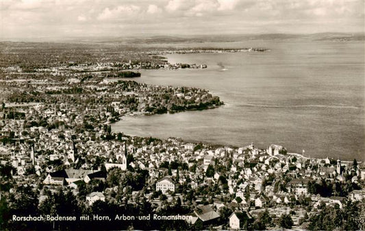 13918910 Rorschach_Bodensee_SG Fliegeraufnahme mit Horn Arbon und Romanshorn