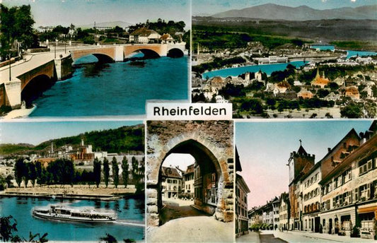 13919954 Rheinfelden_AG Vue panoramique partielle de la porte de la ville de Rheinbruecke