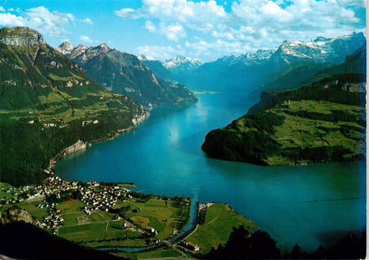 13920462 Brunnen__SZ Blick vom Urniberg mit Bristenstock Gitschen und Urirotstoc