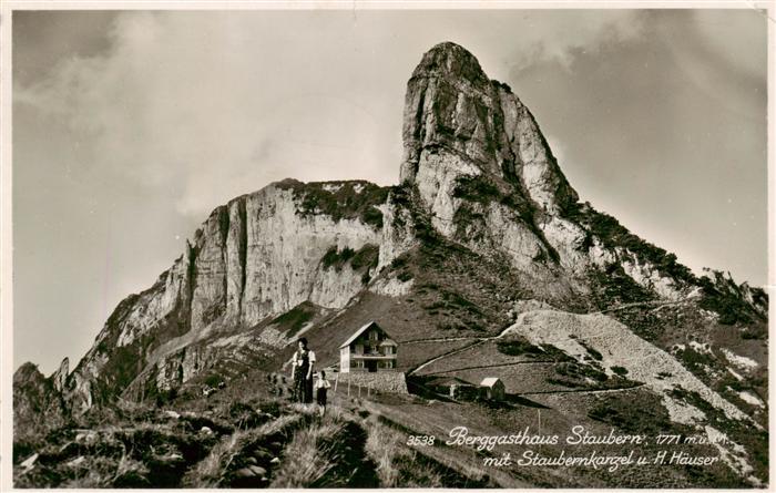 13920618 Staubern_1794m_IR Berggasthaus Staubern mit Staubernkanzel und Hohe Hae