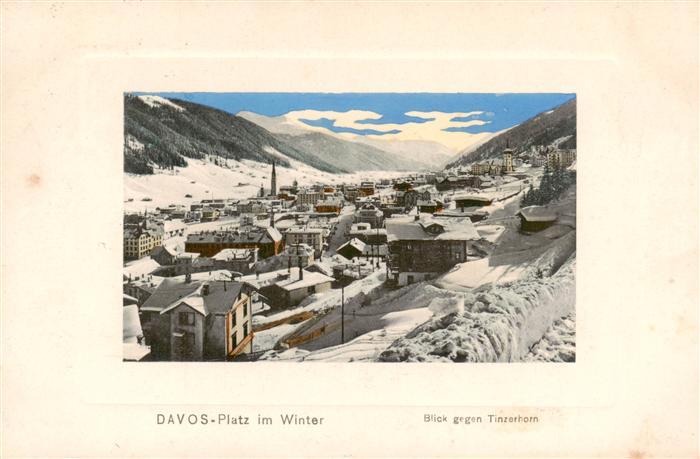 13920364 Davos-Platz_GR Winterpanorama mit Tinzerhorn