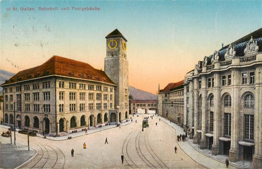 13920660 St_Gallen_SG Bahnhof- und Postgebaeude