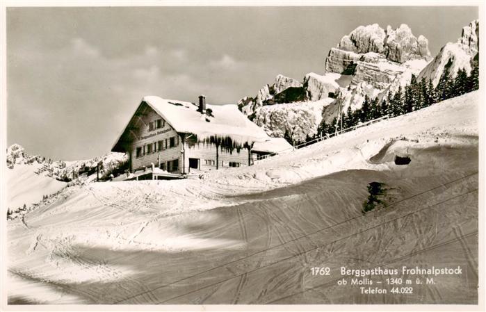 13920681 Mollis_GL Berggasthaus Frohnalpstock Wintersportplatz Alpen