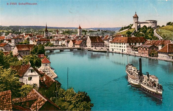 13920697 Schaffhausen__SH Bateau à vapeur panoramique Forteresse de Munot