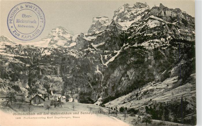 13920712 Oberrickenbach_NW Panorama Blick gegen Wallerstoecke und Bannalpbachfae