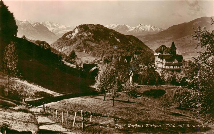 13920728 Fuerigen_Stansstad_NW Hotel Kurhaus Fuerigen Blick auf Berner Alpen