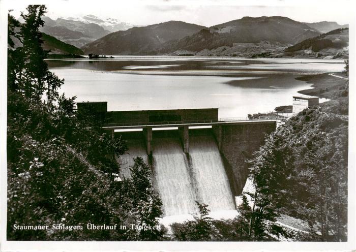 13920944 Schlagen_Sihlsee_Einsiedeln_SZ Staumauer mit ueberlauf