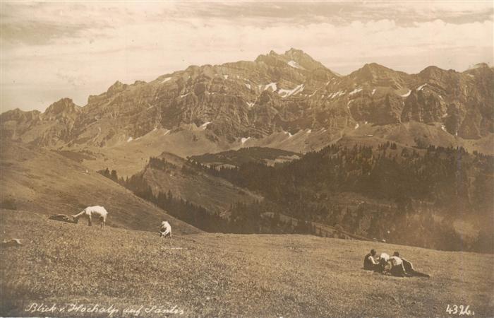 13920780 Hochalp_1530m_Urnaesch_SG Blick von Hochalp auf Saentis