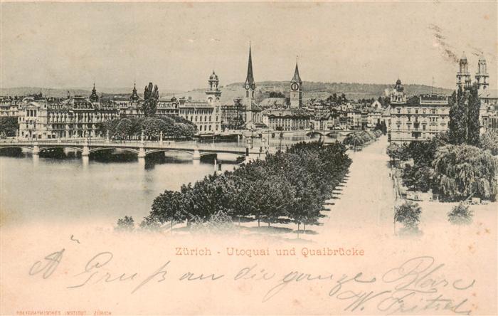 13926513 Zurich__ZH Utoquai et Quaibruecke