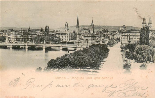 13926513 Zurich__ZH Utoquai et Quaibruecke