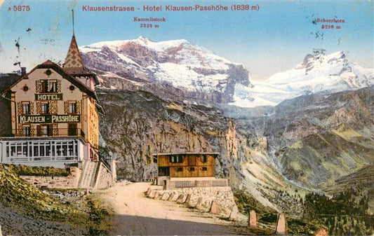 13926540 Klausenstrasse_UR Hotel Klausen Passhoehe mit Kammlistock und Scheerhor