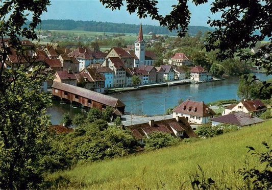 13926688 Diessenhofen_TG Blick vom Gailinger Hang auf den Hochrhein