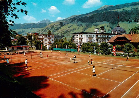 13927270 Vulpera Tennisplaetze mit Hotel Waldhaus