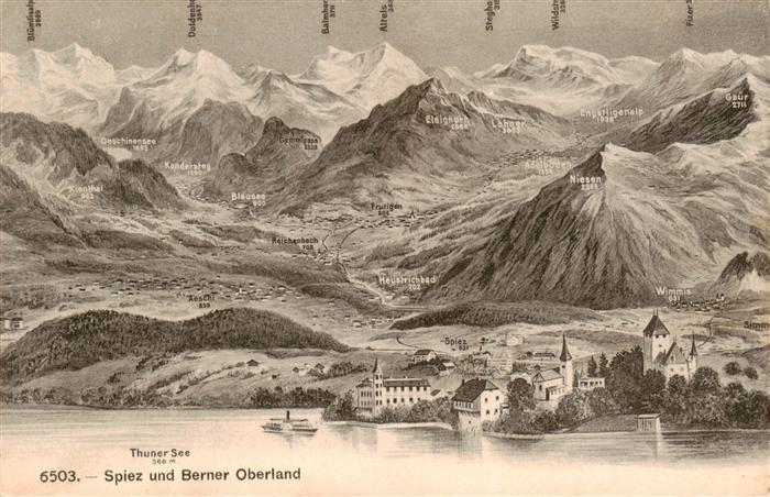 13931464 Spiez_Thunersee_BE und Berner Oberland Berner Alpen