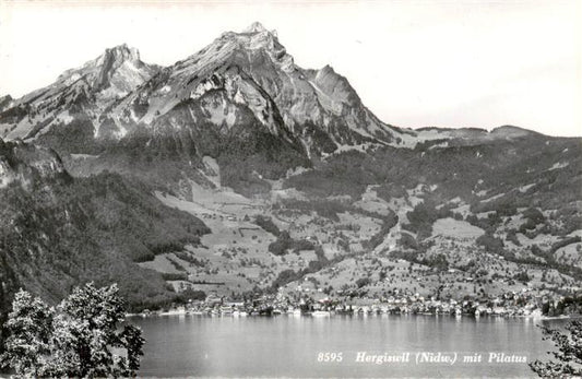 13931473 Hergiswil_Vierwaldstaettersee Panorama Blick gegen Pilatus