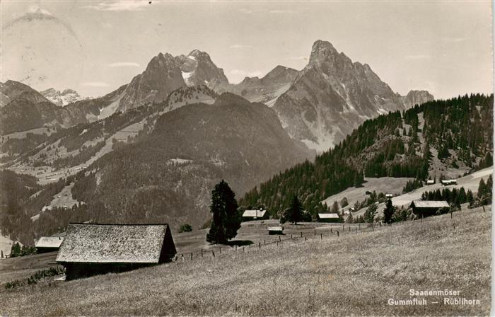 13931815 Saanenmoeser_BE Panorama mit Gummfluh und Rueblihorn Berner Alpen