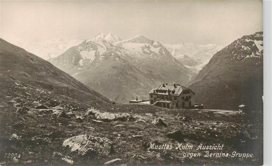 13943727 Muottas-Kulm_Muottas_Muragl_Muottas_Murail_2453m_GR mit Bernina Gruppe