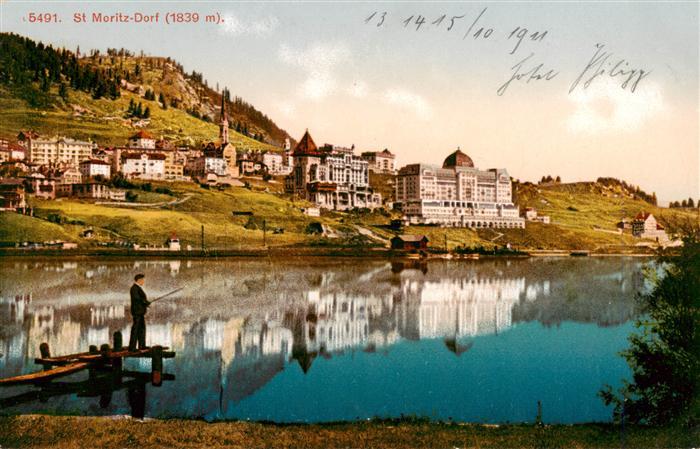 13943728 St_Moritz_Dorf_GR Panorama avec lac de montagne