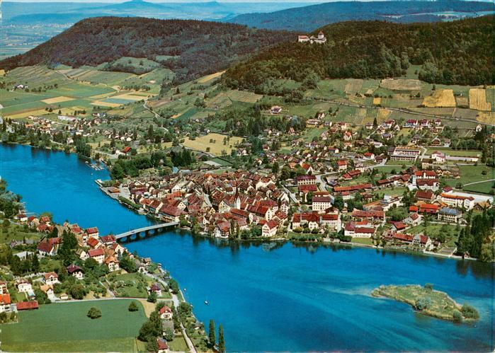 13944471 Stein_Rhein_Stein_am_Rhein_SH Fliegeraufnahme mit Burg Hohenklingen