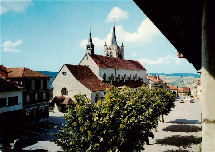 13944773 Romont__FR et la Collégiale Stiftskirche