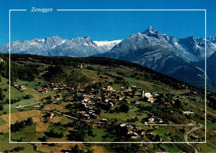 13944993 Zeneggen_VS Panorama Blick gegen Bietschhorn