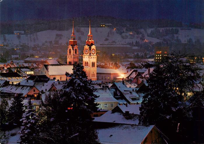 13945027 Winterthur__ZH Vue de Heiligenberg jusqu'à la vieille ville. Photo de nuit.